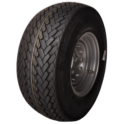 Cantonal Roue complète 10 pouces - 20.5x8.00-10 pneu + jante - cercle de trou Mercedes : 5x112 - 750 kg - 10PR - diamètre du moyeu:  67 mm