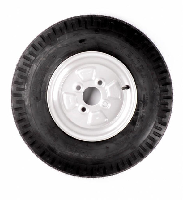 Cantonal Roue complète 10 pouces - 5.00-10 pneu + jante - Opel diamètre de trous: 4x100 - 440 kg - 6PR - diamètre du moyeu:  60 mm
