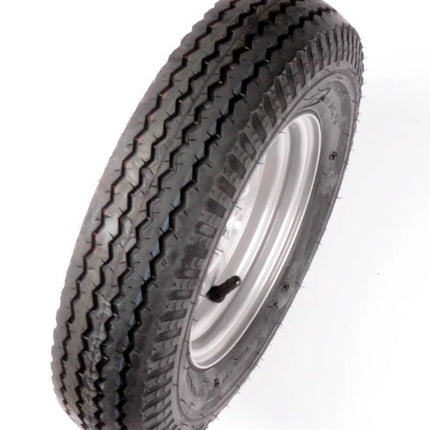 Cantonal Roue complète 10 pouces - pneu 4.00-10 + jante - pas Français : 4x115 - 345 kg - 6PR - 85 mm diamètre du moyeu