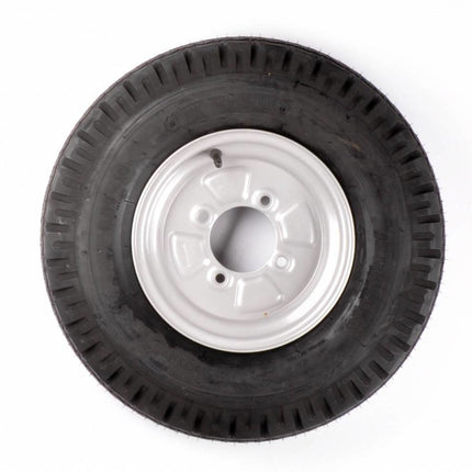 Cantonal Roue complète 10 pouces - pneu 5.00-10 + jante - pas Français : 4x115 - 355 kg - 4PR - Diamètre du moyeu: 85 mm