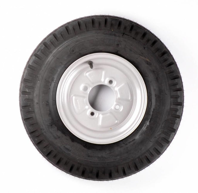 Cantonal Roue complète 10 pouces - pneu 5.00-10 + jante - pas Français : 4x115 - 355 kg - 4PR - Diamètre du moyeu: 85 mm