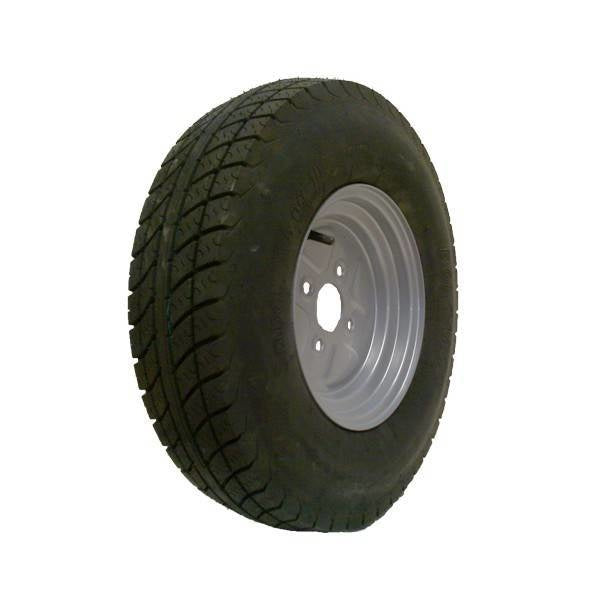 Cantonal Roue complète 10 pouces - pneu 5.20-10 + jante - 355 kg - 4PR - diamètre du moyeu: 85 mm