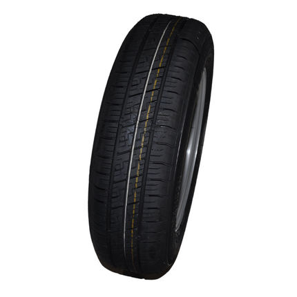Cantonal Roue complète 12 pouces - pneu 155/70R12C + jante - cercle de trous Mercedes : 5x112 - 900 kg - diamètre du moyeu: 67 mm