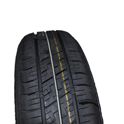 Cantonal Roue complète 12 pouces - pneu 155/70R12C + jante - cercle de trous Mercedes : 5x112 - 900 kg - diamètre du moyeu: 67 mm