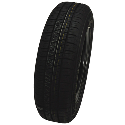 Cantonal Roue complète 12 pouces - pneu 155/70R12C + jante - cercle de trous Mercedes : 5x112 - 900 kg - diamètre du moyeu: 67 mm