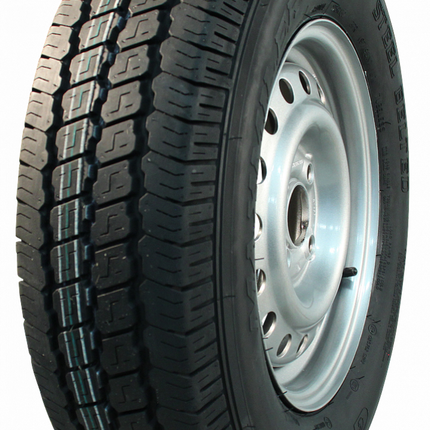 Cantonal Roue complète 13 pouces - 175R13 pneu + jante - pas Opel : 4x100 - 650 kg - diamètre du moyeu: 57 mm