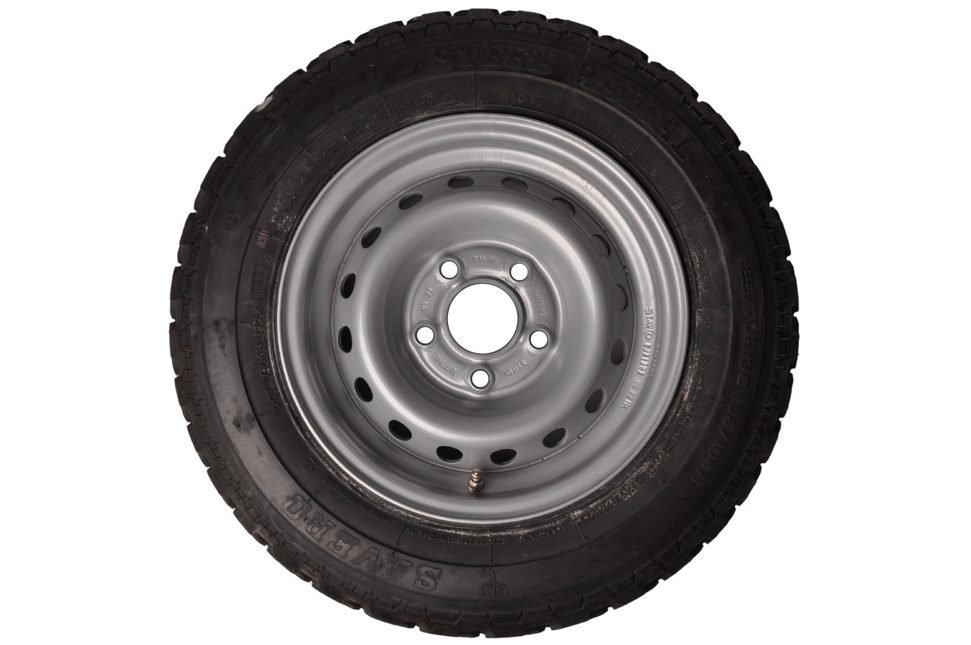 Cantonal Roue complète 185/70R13 Pneu + Jante (cercle de trous 5x112) 950 kg Diamètre du moyeu 67 mm - avec profil tout-terrain