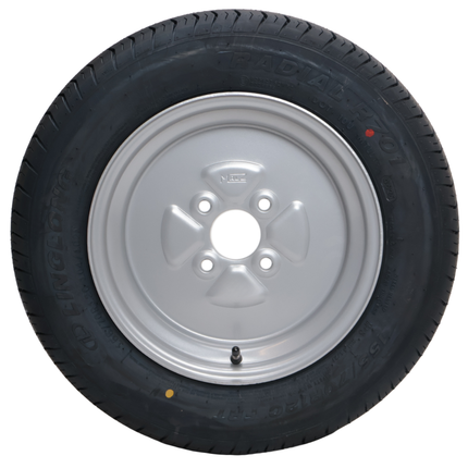 Cantonal Roue complète de remorque - 155/70R12C - entraxe : 4x100 - capacité de charge : 450 kg - diamètre du moyeu : 60 mm