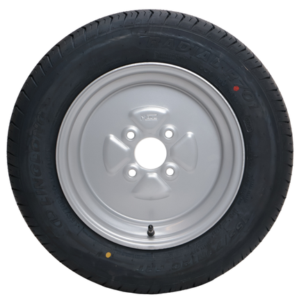 Cantonal Roue complète de remorque - 155/70R12C - entraxe : 4x100 - capacité de charge : 450 kg - diamètre du moyeu : 60 mm