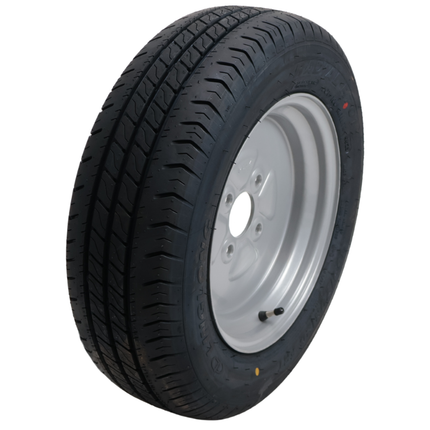 Cantonal Roue complète de remorque - 155/70R12C - entraxe : 4x100 - capacité de charge : 450 kg - diamètre du moyeu : 60 mm