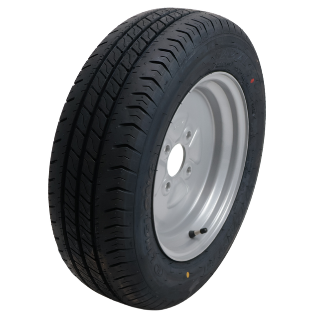 Cantonal Roue complète de remorque - 155/70R12C - entraxe : 4x100 - capacité de charge : 450 kg - diamètre du moyeu : 60 mm