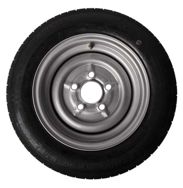 Cantonal Roue complète de remorque - 155/70R12C - entraxe : 5x112 - capacité de charge : 900 kg - diamètre du moyeu : 67 mm