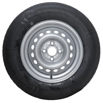 Cantonal Roue complète de remorque - 175/80R14 - entraxe : 4x100 - capacité de charge : 775 kg - diamètre de moyeu : 57 mm