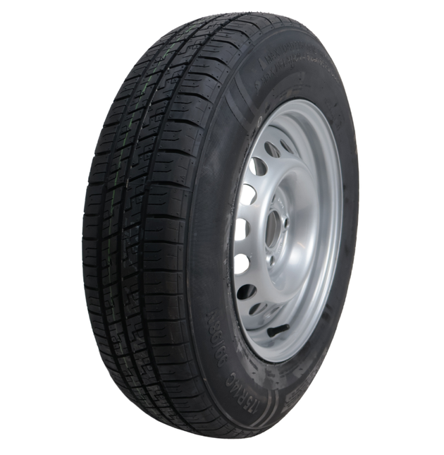 Cantonal Roue complète de remorque - 175/80R14C - entraxe : 4x100 - capacité de charge : 775 kg - diamètre de moyeu : 57 mm