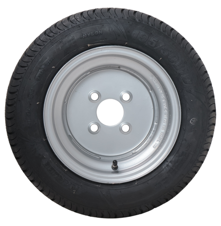 Cantonal Roue complète de remorque - 18x8.00-10 / 195/50 B10 - entraxe : 4x100 - capacité de charge : 750 kg - diamètre du moyeu : 60 mm - 10PR