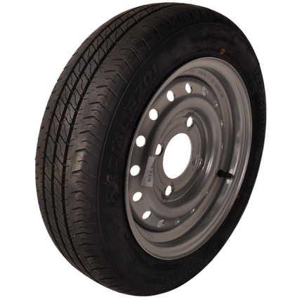 Cantonal Roue complète - pneu 145/70R13 + jante - pas : 4x130 - capacité de charge 375 kg - diamètre du moyeu 85 mm