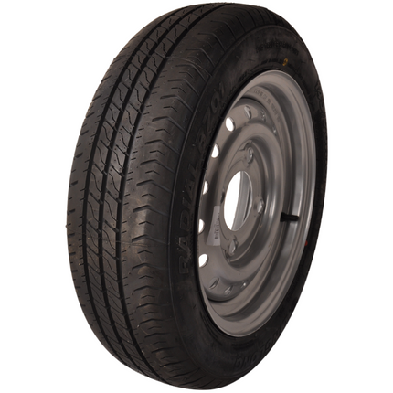 Cantonal Roue complète - pneu 145/70R13 + jante - pas : 4x130 - capacité de charge 375 kg - diamètre du moyeu 85 mm