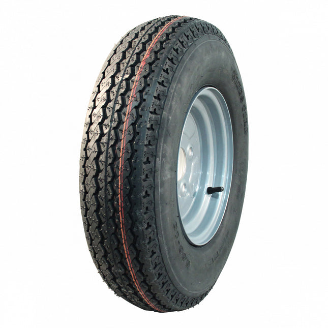 Cantonal Roue complète - pneu 4.50-10 + jante - pas français : 4x115 - 6PR - capacité de charge 315 kg - diamètre du moyeu 85 mm