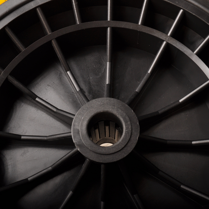 Cantonal Roue de brouette - 4.00-8 - bandage plein/anti-fuite et jante en plastique noir - charge maximale de 150 kg - diamètre du trou d'axe/moyeu de 20 mm