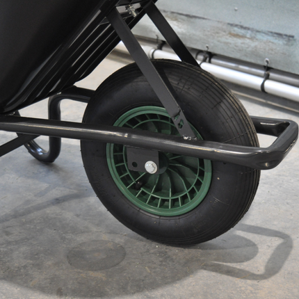 Cantonal Roue de brouette - 4.00-8 - bandage pneumatique et jante en plastique - charge maximale de 250 kg - trou d'axe/diamètre de moyeu de 20 mm - Inclus roulement à rouleaux