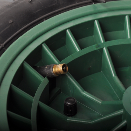 Cantonal Roue de brouette - 4.00-8 - bandage pneumatique et jante en plastique - charge maximale de 250 kg - trou d'axe/diamètre de moyeu de 20 mm - Inclus roulement à rouleaux