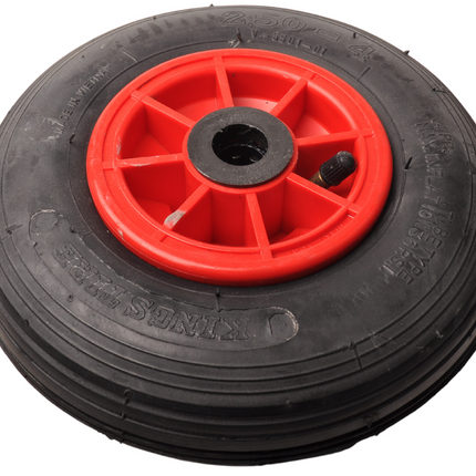 Cantonal Roue de camion 2.50-4 - bandage pneumatique et jante en plastique - charge maximale 75 kg - trou d'axe/diamètre de moyeu 20 mm - roulements à rouleaux inclus