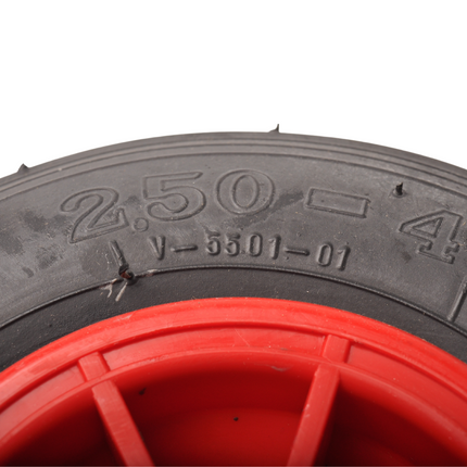 Cantonal Roue de camion 2.50-4 - bandage pneumatique et jante en plastique - charge maximale 75 kg - trou d'axe/diamètre de moyeu 20 mm - roulements à rouleaux inclus
