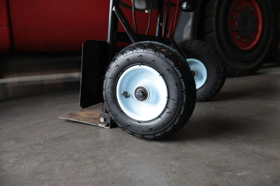 Cantonal Roue de diable - 2.50-4 - pneu gonflable et jante en acier - charge maximale 100 kg - diamètre d’axe/moyeu : 16 mm - y compris roulement à billes