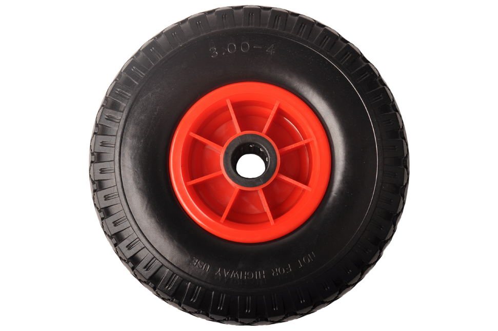 Cantonal Roue de diable - 3.00-4 - anti-fuite et jantes en plastique - charge max. 125 kg - diamètre trou d'axe/nombre de moyeux 25 mm - roulements à rouleaux inclus