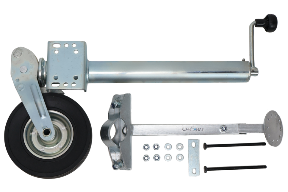 Cantonal Roue jockey 60 mm extra longue avec renfort