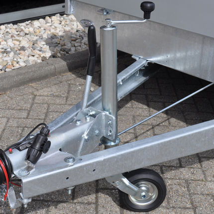 Cantonal Roue jockey 60 mm rond automatique pliante