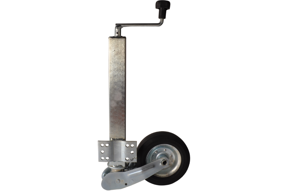 Cantonal Roue jockey CARRÉ  pliante  60 mm (grande plaque de montage)
