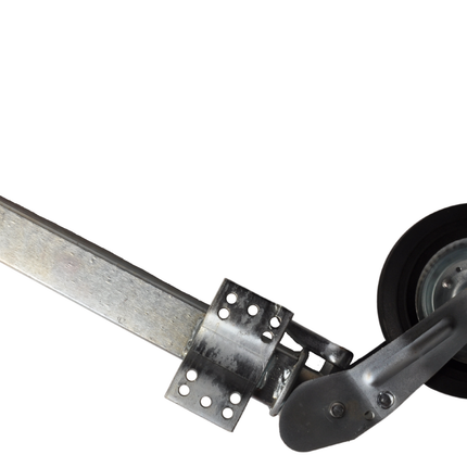 Cantonal Roue jockey CARRÉ  pliante  60 mm (grande plaque de montage)