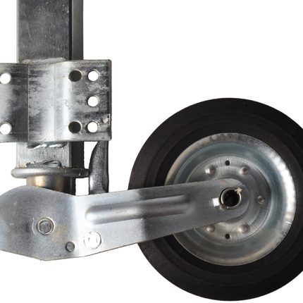 Cantonal Roue jockey CARRÉ  pliante  60 mm (grande plaque de montage)