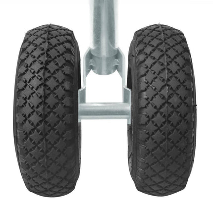 Cantonal Roue jockey double avec pneus gonfables