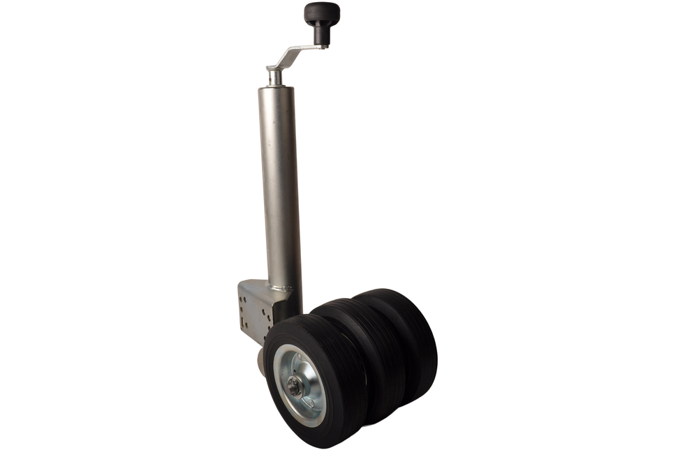 Cantonal Roue jockey pliable - 60 mm - Capacité de charge statique de 250 kg - 3 roues massive