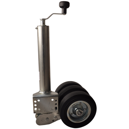 Cantonal Roue jockey pliable - 60 mm - Capacité de charge statique de 250 kg - 3 roues massive