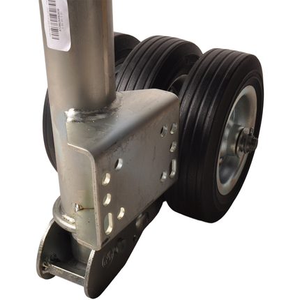 Cantonal Roue jockey pliable - 60 mm - Capacité de charge statique de 250 kg - 3 roues massive