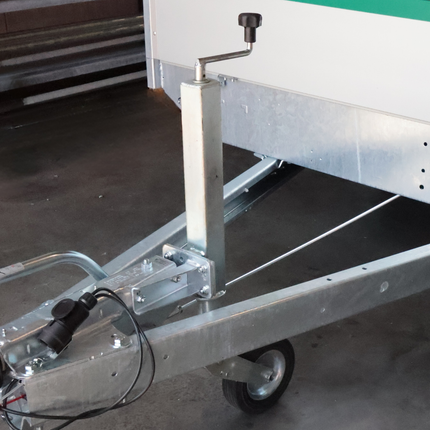 Cantonal Roue jockey repliable - carré 60 mm - capacité de charge : 250 kg - grande plaque de montage
