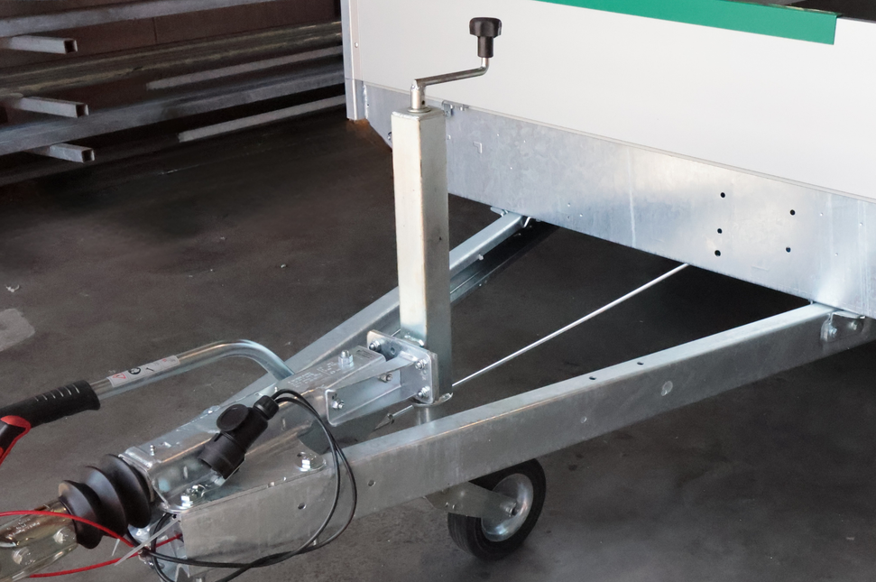 Cantonal Roue jockey repliable - carré 60 mm - capacité de charge : 250 kg - grande plaque de montage