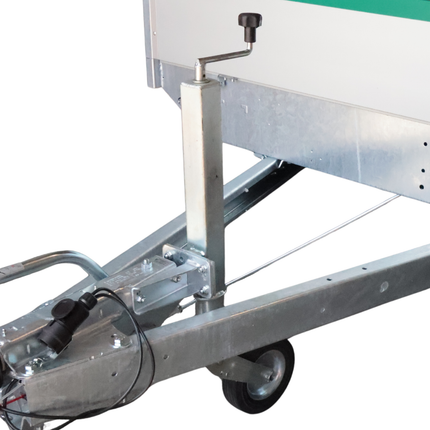 Cantonal Roue jockey repliable - carré 60 mm - capacité de charge : 250 kg - grande plaque de montage