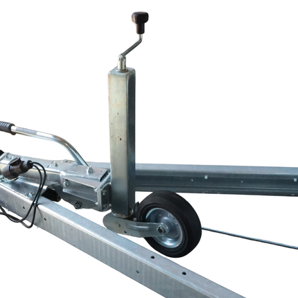 Cantonal Roue jockey repliable - carré 60 mm - capacité de charge : 250 kg - grande plaque de montage