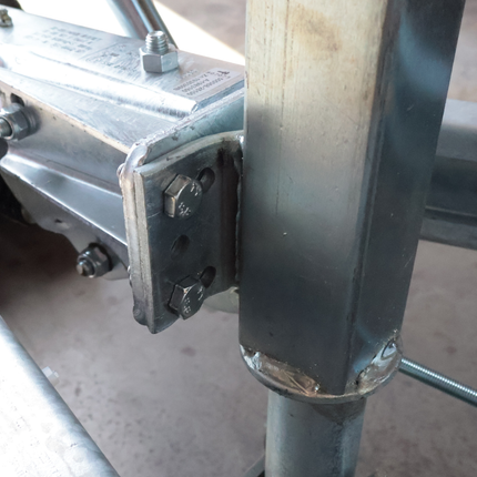 Cantonal Roue jockey repliable - carré 60 mm - capacité de charge : 250 kg - grande plaque de montage