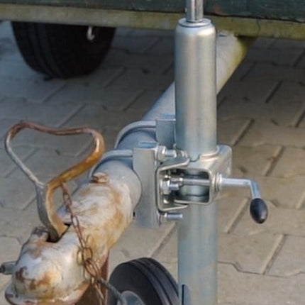 Cantonal Roue jockey - ronde diamètre 48 mm - pneus en caoutchouc et Jante en acier