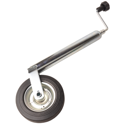 Cantonal Roue jockey - ronde diamètre 48 mm - pneus en caoutchouc et Jante en acier