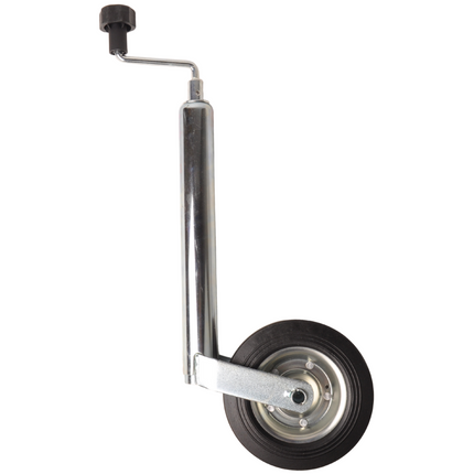 Cantonal Roue jockey - ronde diamètre 48 mm - pneus en caoutchouc et Jante en acier