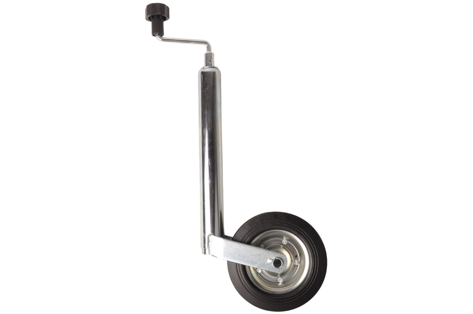 Cantonal Roue jockey - ronde diamètre 48 mm - pneus en caoutchouc et Jante en acier