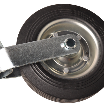 Cantonal Roue jockey - ronde diamètre 48 mm - pneus en caoutchouc et Jante en acier