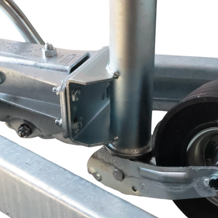 Cantonal Roue jockey - rondes 60 mm - capacité de charge : 500 kg automatiques - plus long