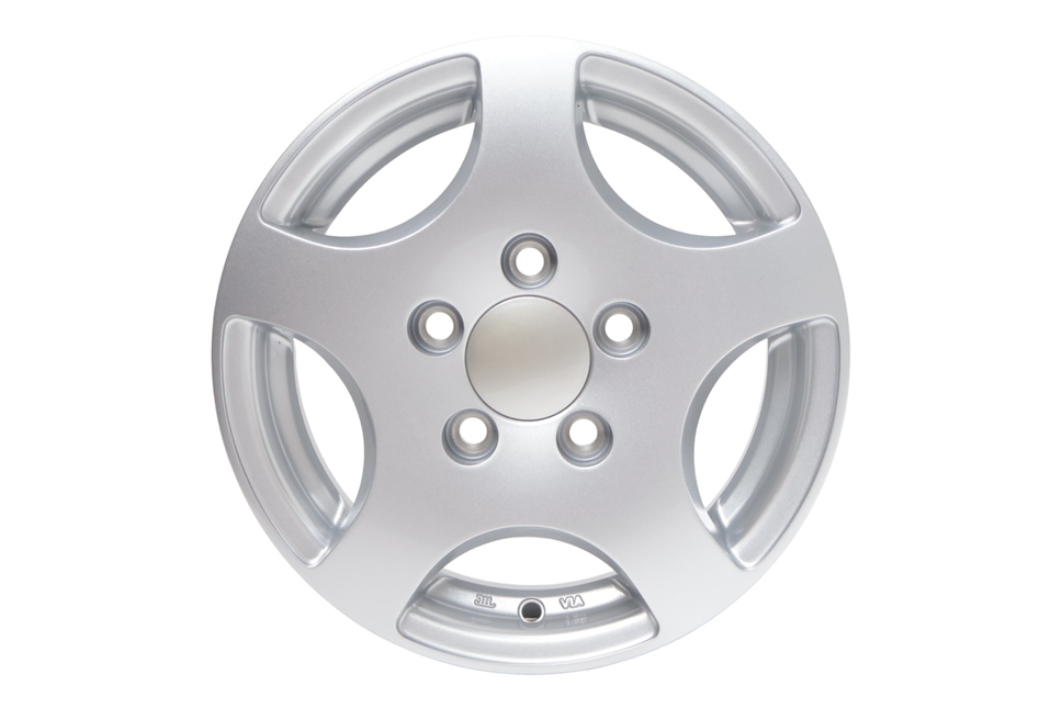 Cantonal Roue libre 13 pouces en alliage léger pour Remorque - 5Jx13 (5x112) 750 kg - ET30 - argent